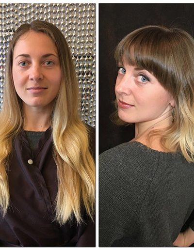 Haircut and Color Before and After MI