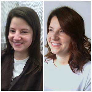 Haircut and Color Before and After MI