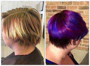 Haircut and Color Before and After MI
