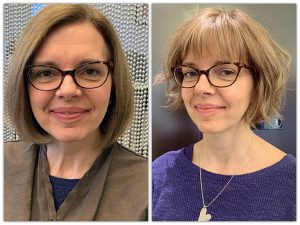 Haircut and Color Before and After MI