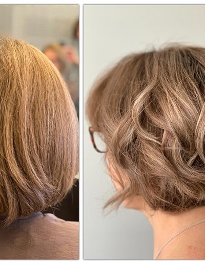 Haircut and Color Before and After MI