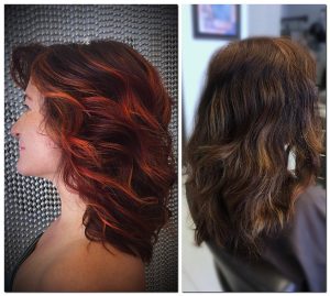 Haircut and Color Before and After MI