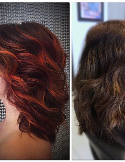 Haircut and Color Before and After MI